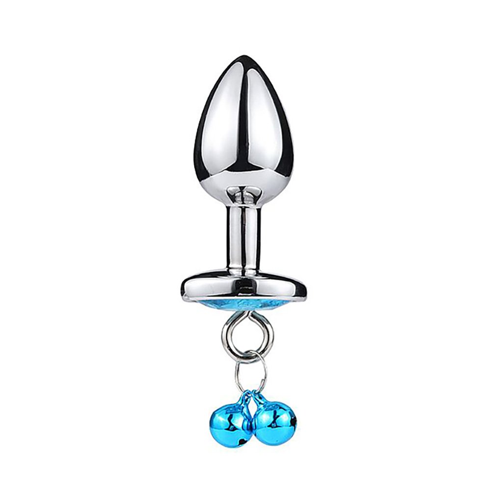 Plug Anal Joia em A�o Cora��o com Sininho Tamanho P Azul | Foto 05
