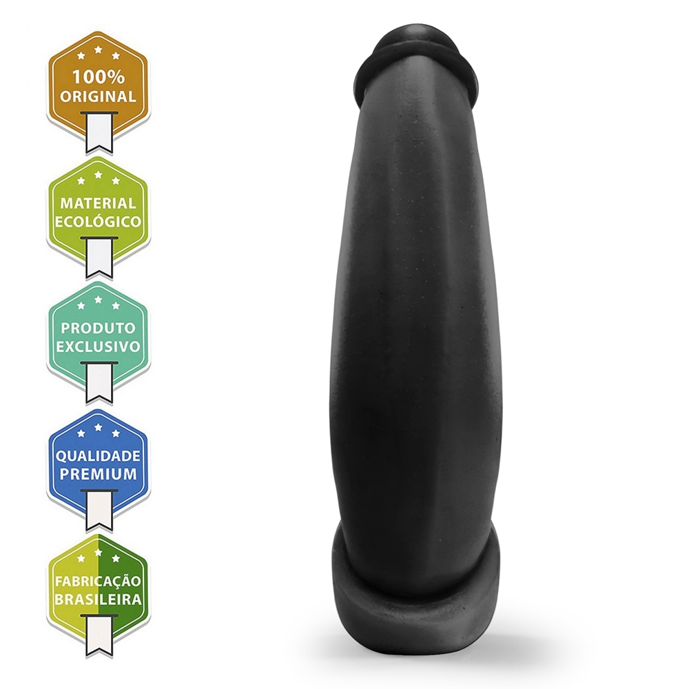 P�nis Grande e Grosso Bananinha | Dildo em PVC Flex�vel 24x6cm Bege com selos de original, ecologico, exclusivo, premium e fabricacao brasileira