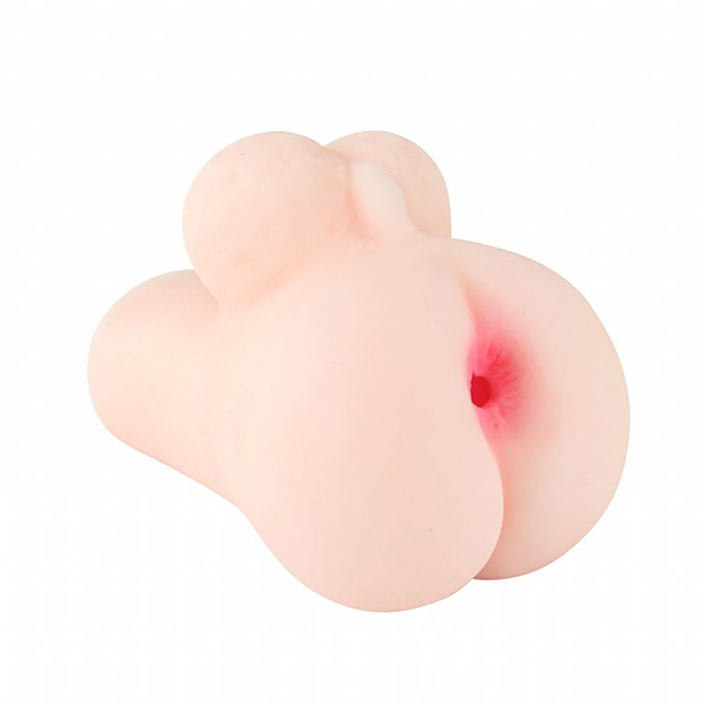Masturbador CyberSkin Ânus e Escroto com Textura Interna com Vibrador Bege | Foto 02 Masturbador CyberSkin Ânus e Escroto com Textura Interna com Vibrador Bege | Foto 02