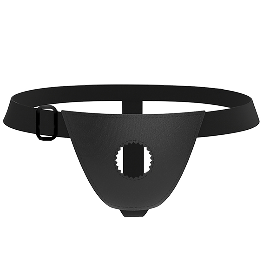 Cinta Peniana com P�nis Real�stico Transparente Articulado com Escroto e Ventosa 18 x 4,5cm | Foto 04