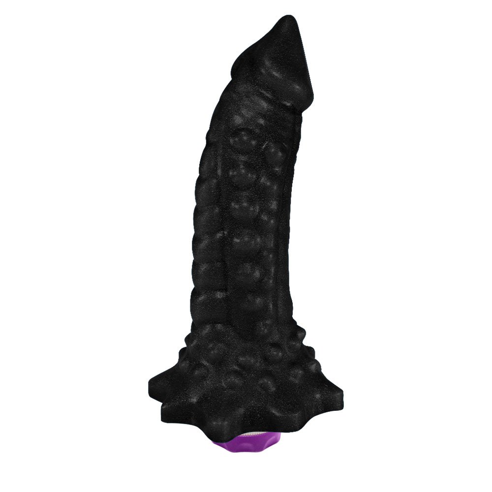 Pênis Flexível com Massageador Reptile com Vibrador 18 x 4,5cm Preto | Foto 02