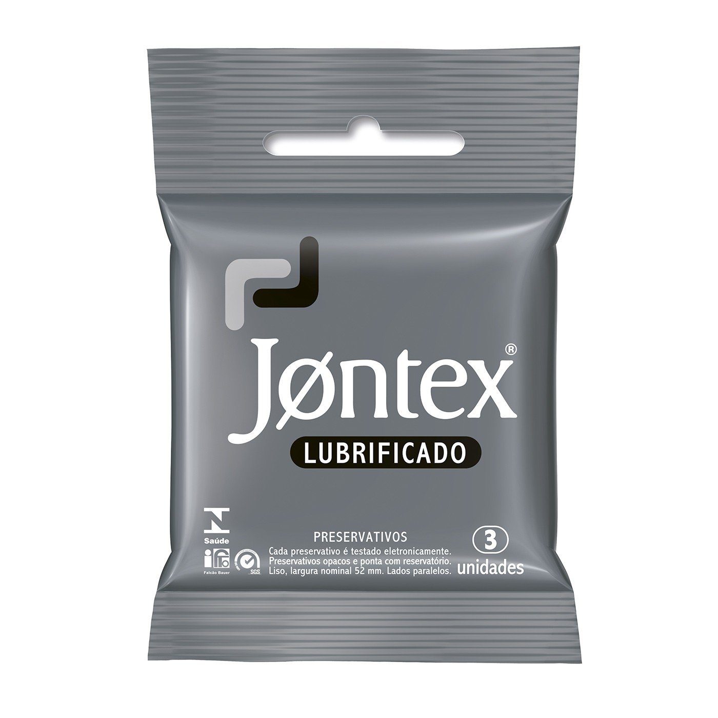 Preservativo Jontex Lubrificado Tradicional Com 3 Unidades | Foto 01