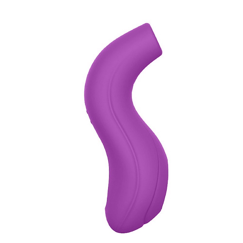 Vibrador para Clit�ris em Silicone Recarreg�vel Swan Roxo - Parte superior com abertura para clit�ris