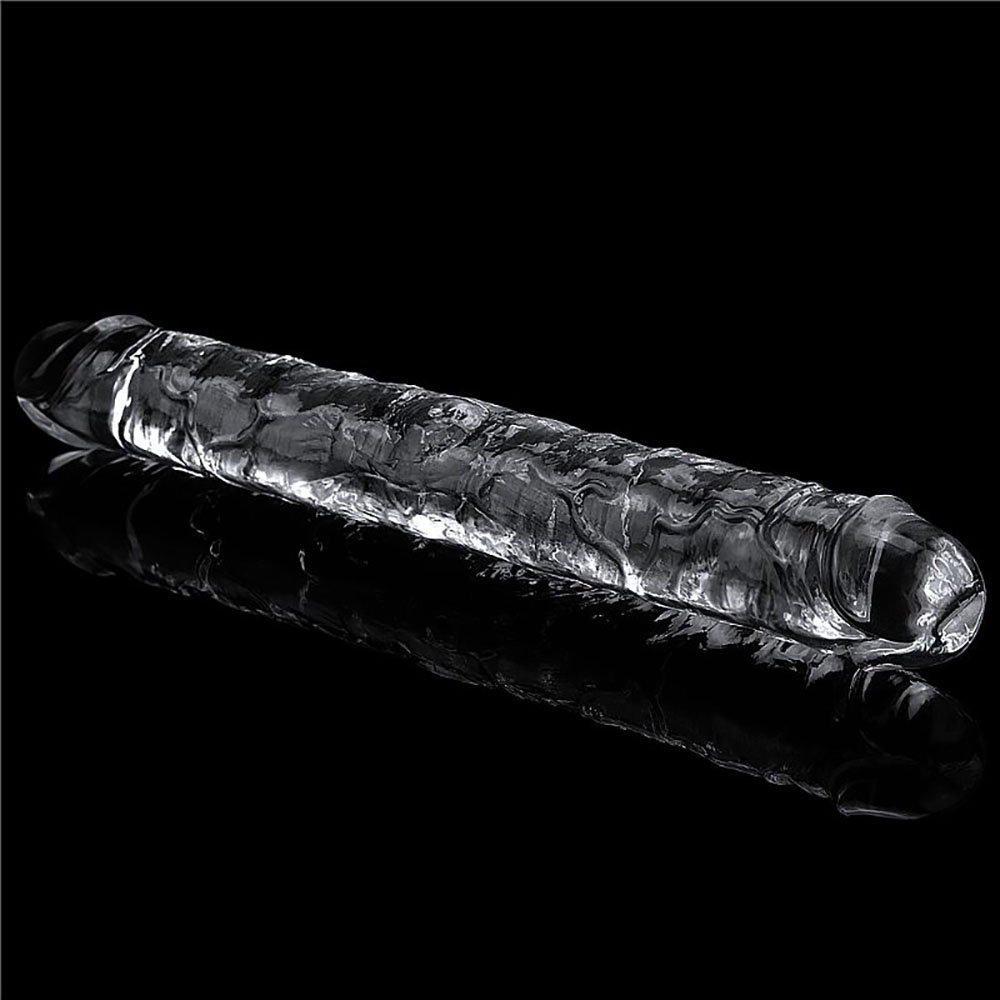 Pênis Ponta Dupla Flawless Clear Double Dildo Transparente 30 x 3,5cm | Foto 02