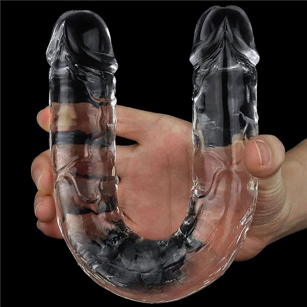 Pênis Ponta Dupla Flawless Clear Double Dildo Transparente 30 x 3,5cm | Foto 03