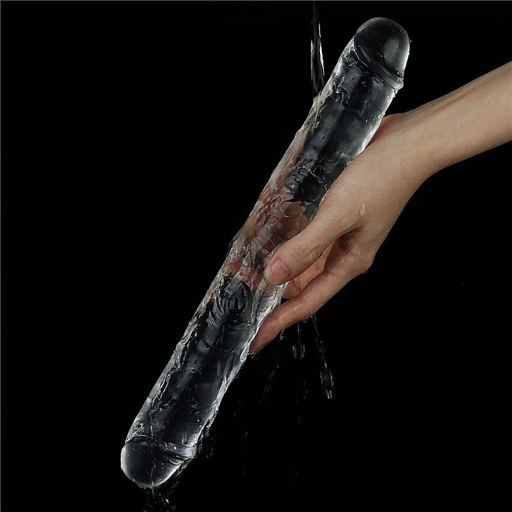 Pênis Ponta Dupla Flawless Clear Double Dildo Transparente 30 x 3,5cm | Foto 06