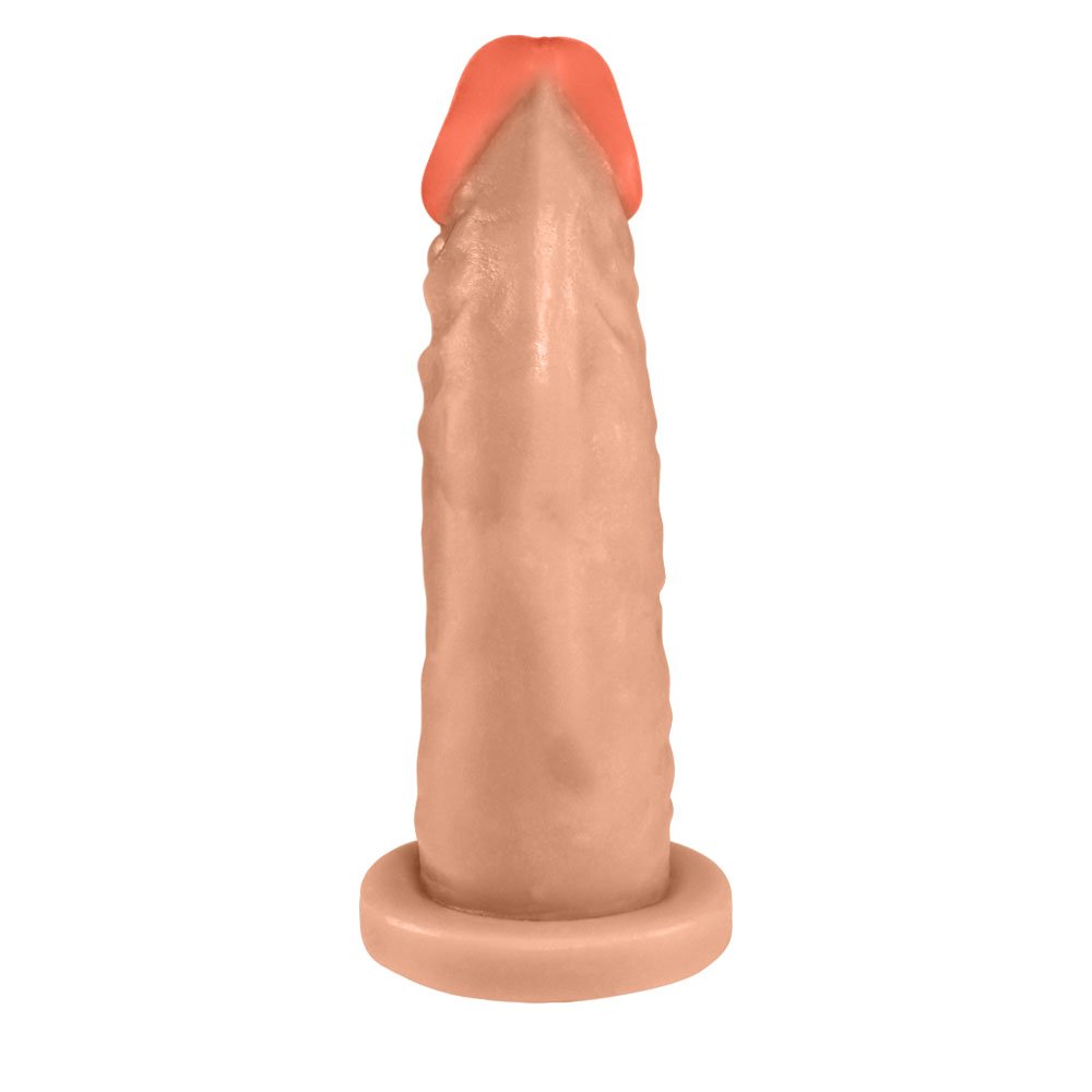 P�nis Maci�o Lindo para Cinta em PVC Flex�vel At�xico, cor Bege, vista parcial