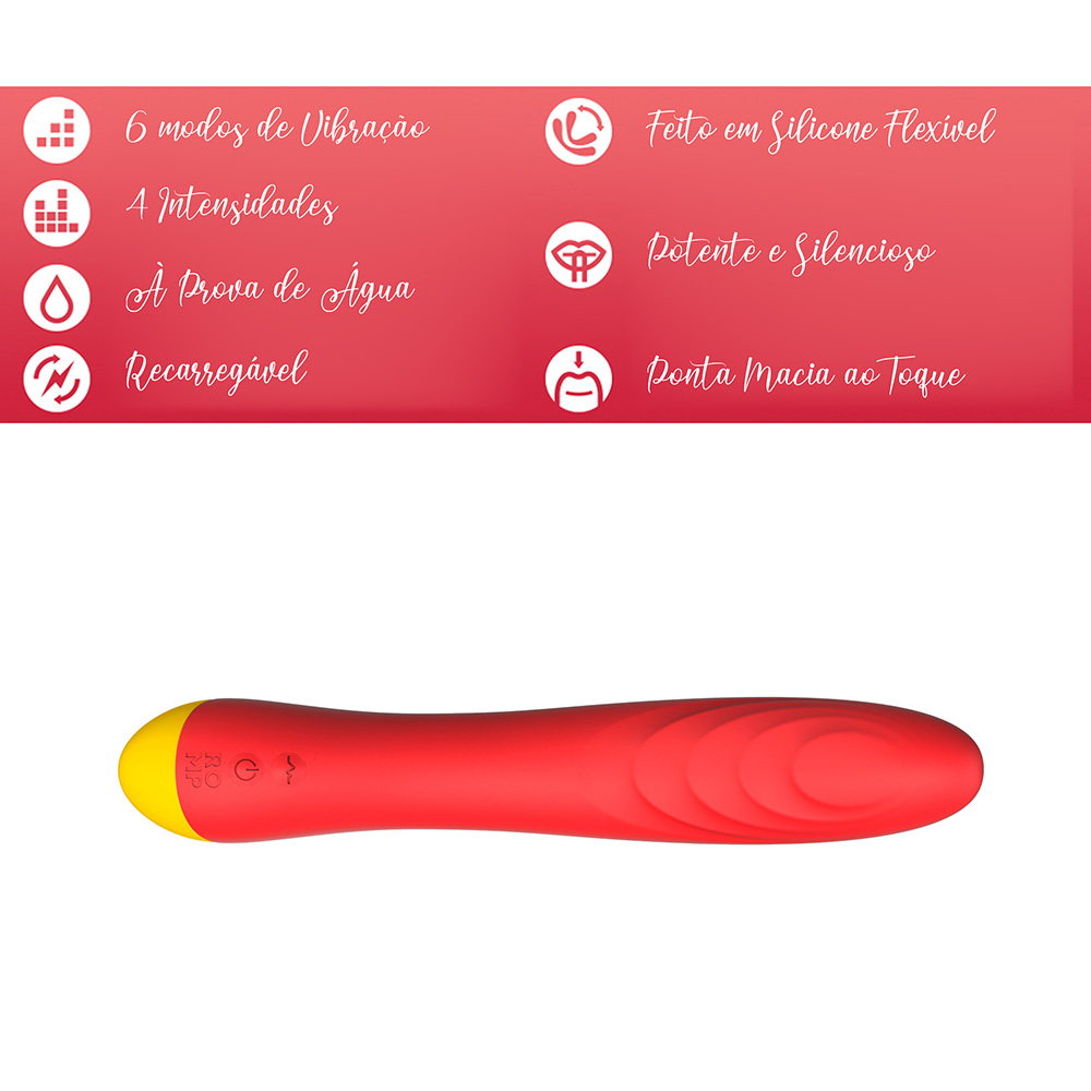Vibrador Ponto G Romp Hype Vermelho | Foto 06 Vibrador Ponto G Romp Hype Vermelho | Foto 06