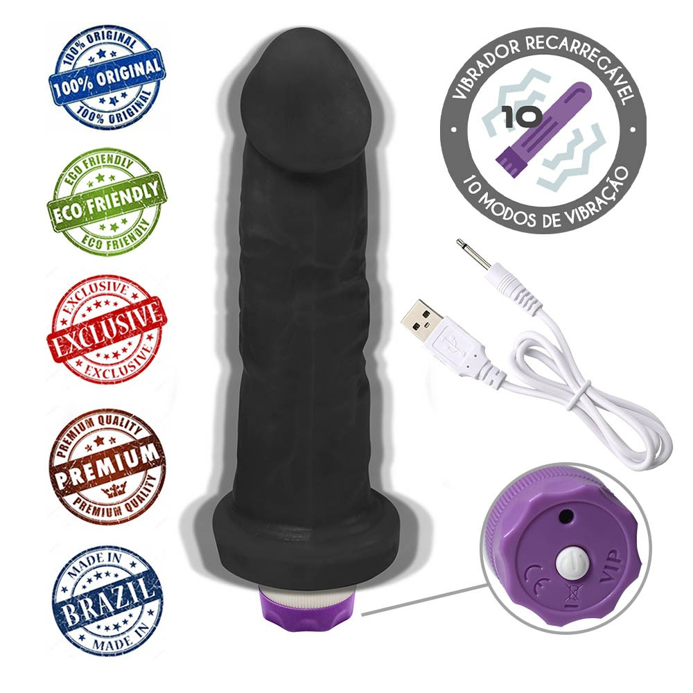 base do p�nis real�stico vibrador preto destacando estrutura firme e �rea de controle do produto