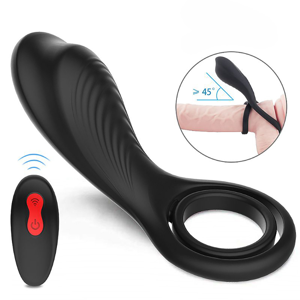 Anel Peniano com Vibrador Recarreg�vel em Silicone com 9 Vibra��es e Controle sem Fio Rings Preto | Foto 02