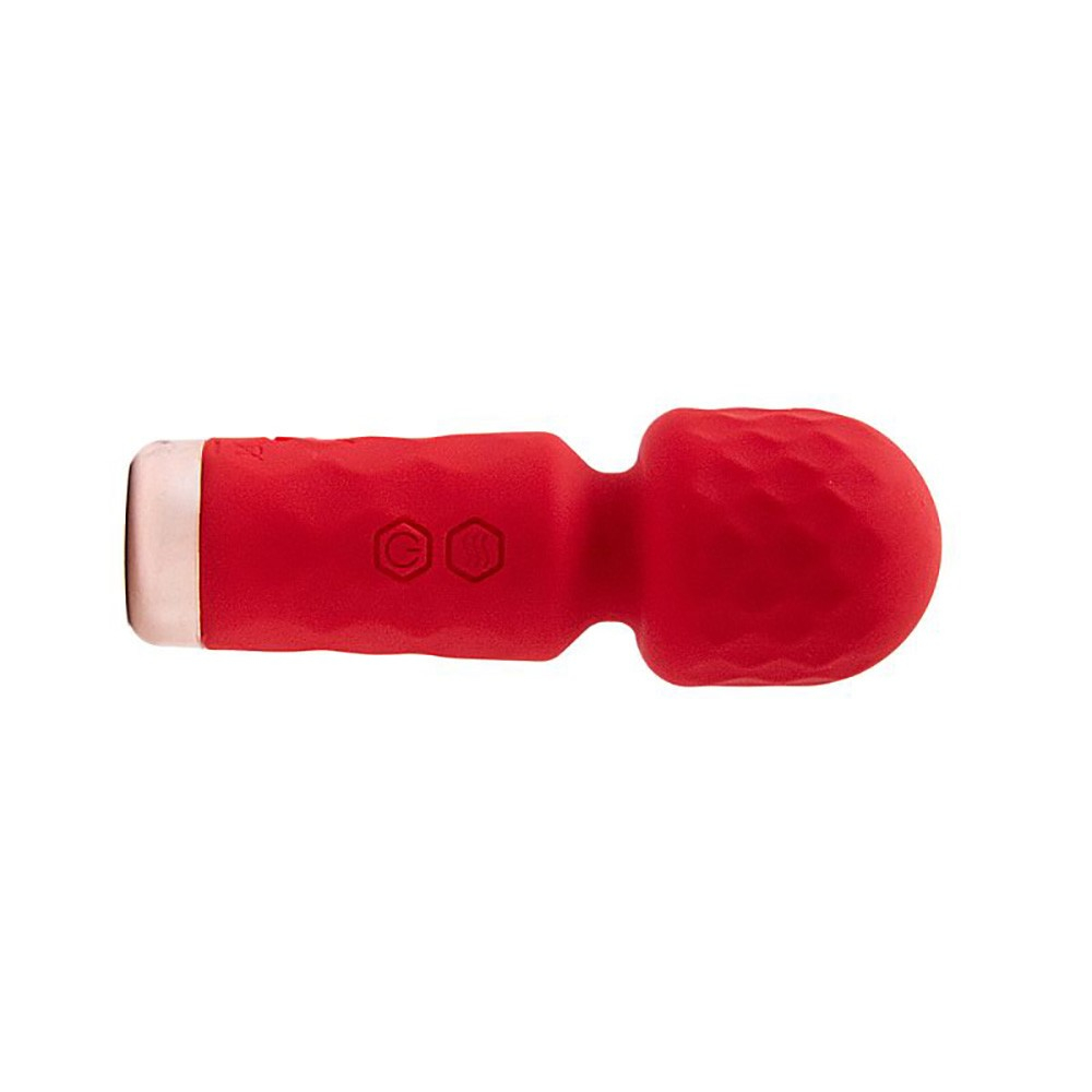 Massageador Hero Vermelho - vista superior destacando a ponta texturizada