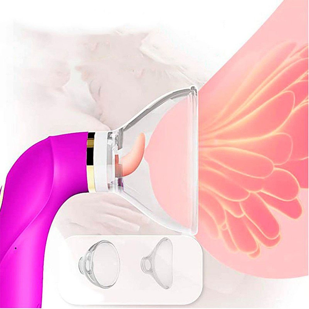Sugador de Clit�ris Recarreg�vel em Silicone com L�ngua Estimuladora Mildred Pink, imagem da l�ngua estimuladora em a��o dentro do bico