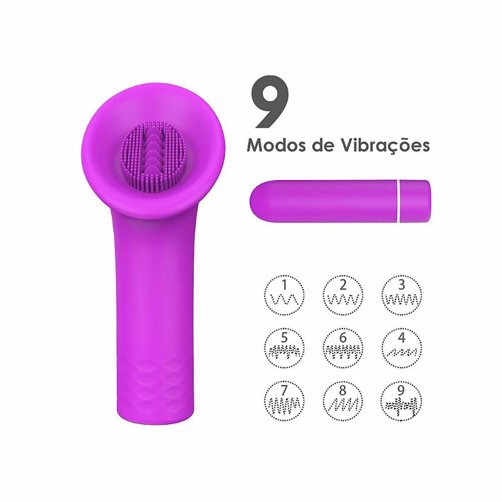 Glory Roxo mostrando os 9 modos de vibra��o e o bullet separ�vel