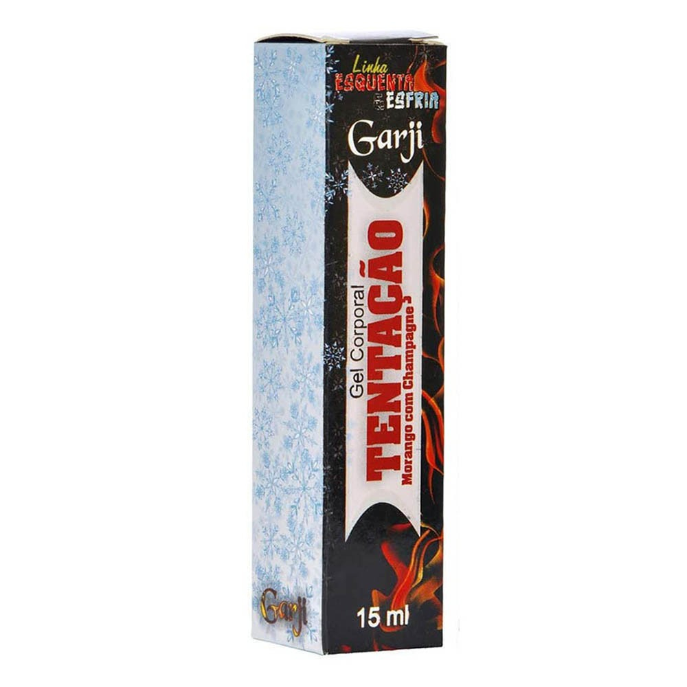 Spray Beij�vel Tenta��o Morango com Champagne Esquenta e Esfria 15ml - Caixa em vista frontal