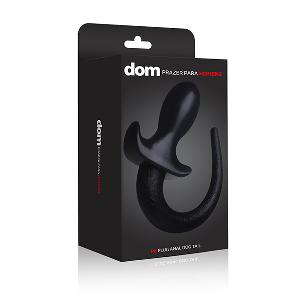 Plug Anal com Rabo Dog Tail P6 Preto :: Sex Shop Loja do Prazer