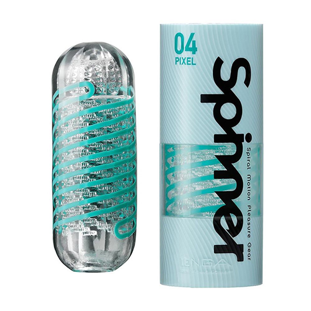 Masturbador Masculino Texturizado Tenga Spinner 04 Pixel Verde | Foto 01