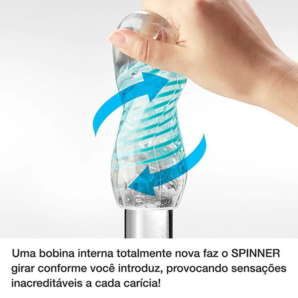 Masturbador Masculino Texturizado Tenga Spinner 04 Pixel Verde | Foto 04