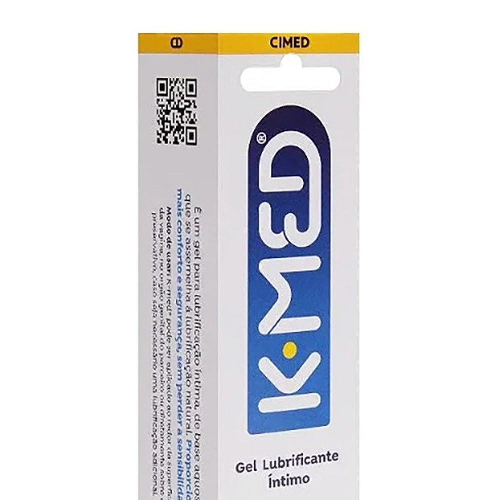 K-Med Gel � Base de �gua com um preservativo, ilustrando a compatibilidade entre os produtos