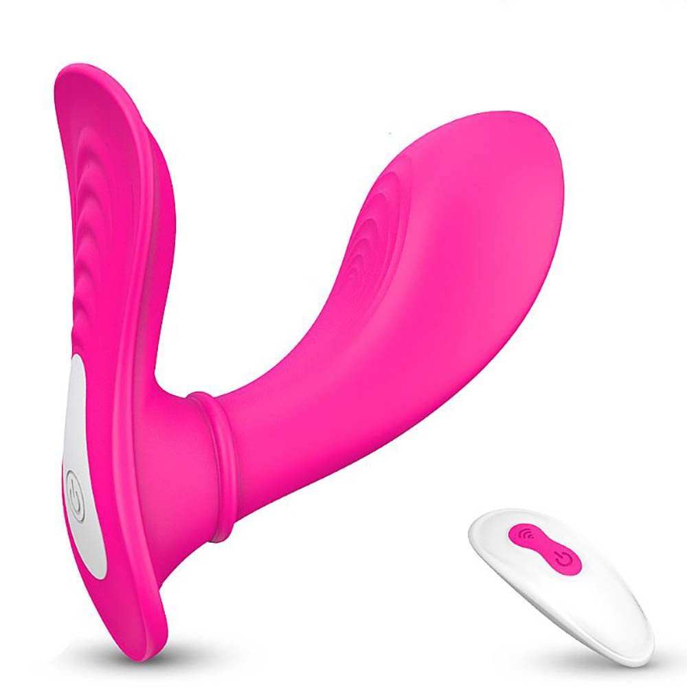 Vibrador Duplo em Silicone com 9 Vibrações Recarregável e Controle sem Fio Butterfly Pink | Foto 01