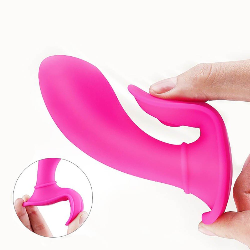Vibrador Duplo em Silicone com 9 Vibrações Recarregável e Controle sem Fio Butterfly Pink | Foto 03