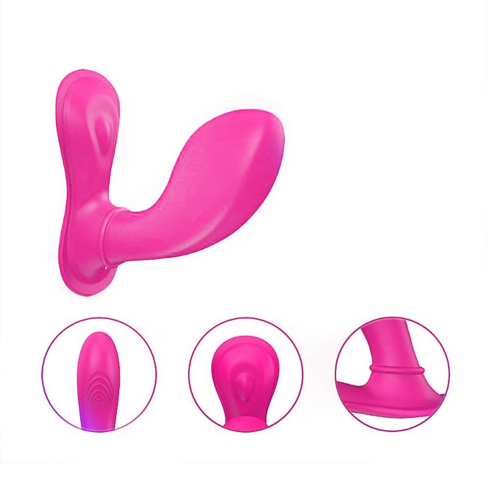 Vibrador Duplo em Silicone com 9 Vibrações Recarregável e Controle sem Fio Butterfly Pink | Foto 04