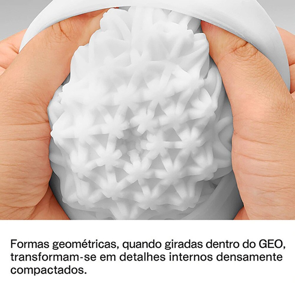 Masturbador Masculino Texturizado Tenga GEO Coral Branco | Foto 06 Ilustrativa
