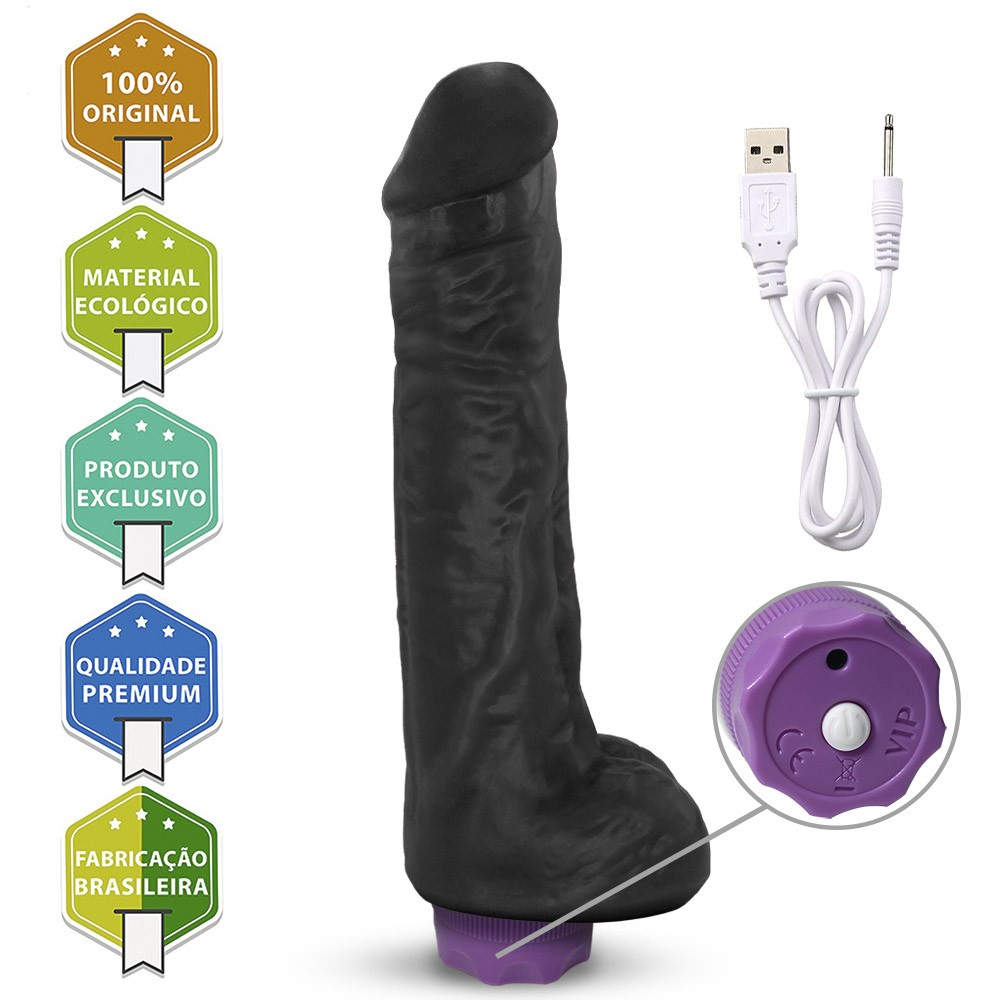 detalhe da parte superior do P�nis Real�stico com Vibrador EROS, mostrando a cabe�a e rugas do material