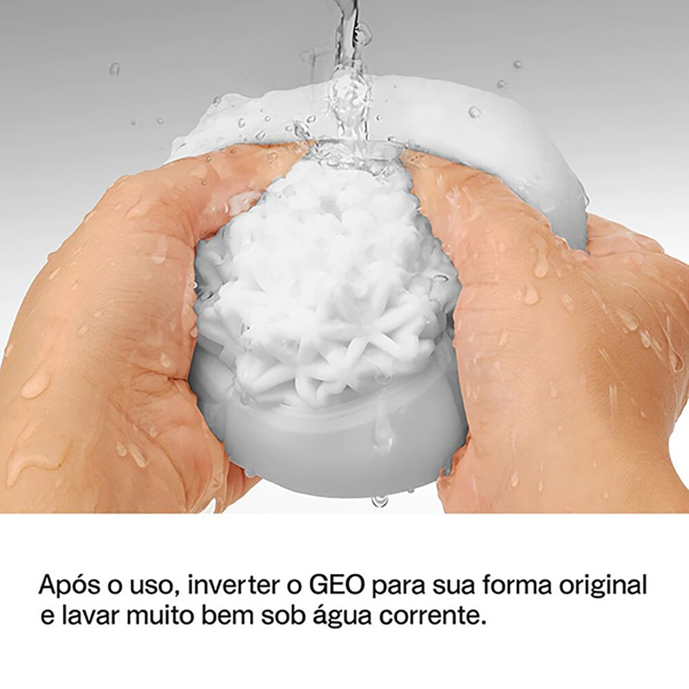 Masturbador Masculino Texturizado Tenga Geo Glacier Branco | Foto 05