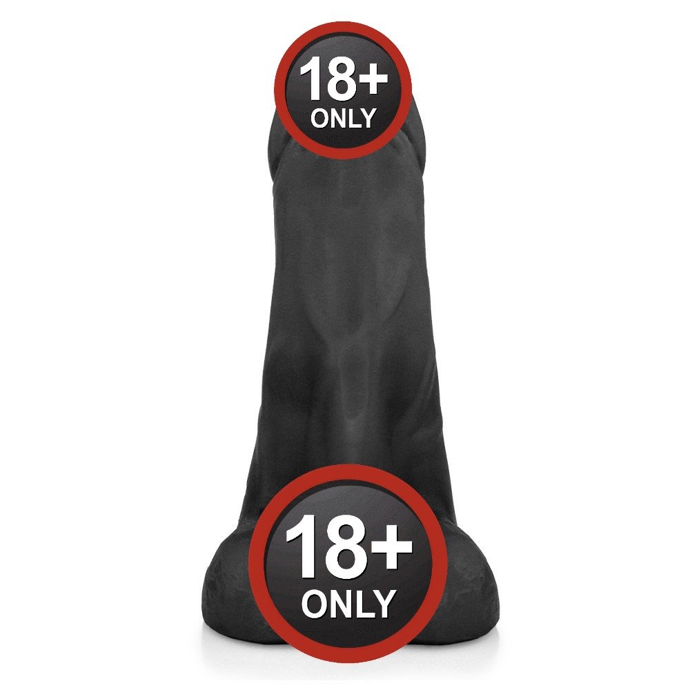 P�nis Flex�vel com Textura Massageadora e Escroto Gator, vista frontal, mostrando o escroto e detalhes da glande