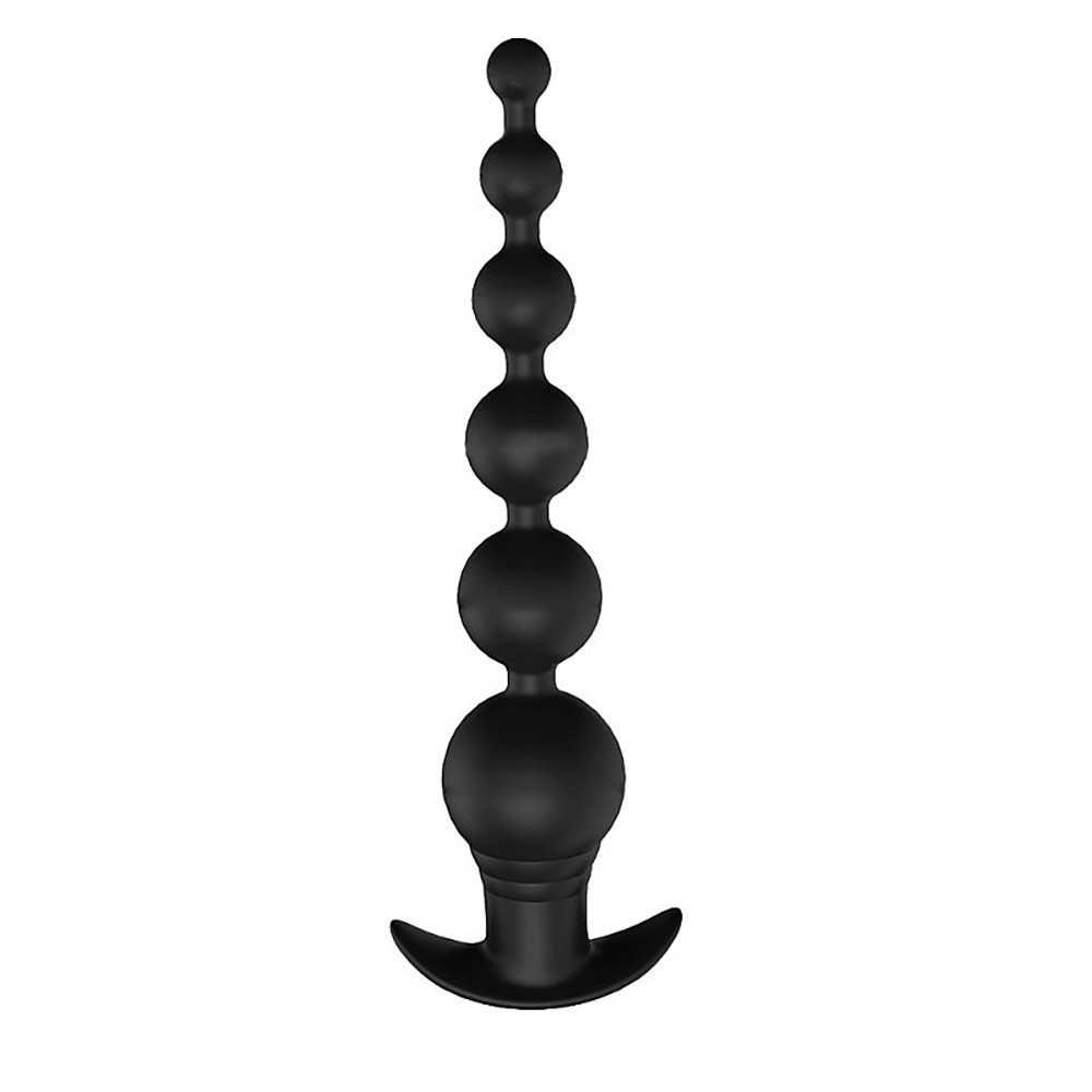 Plug Anal em Silicone com Esferas 9 Vibrações Recarregável e Controle sem Fio Tower Preto | Foto 03