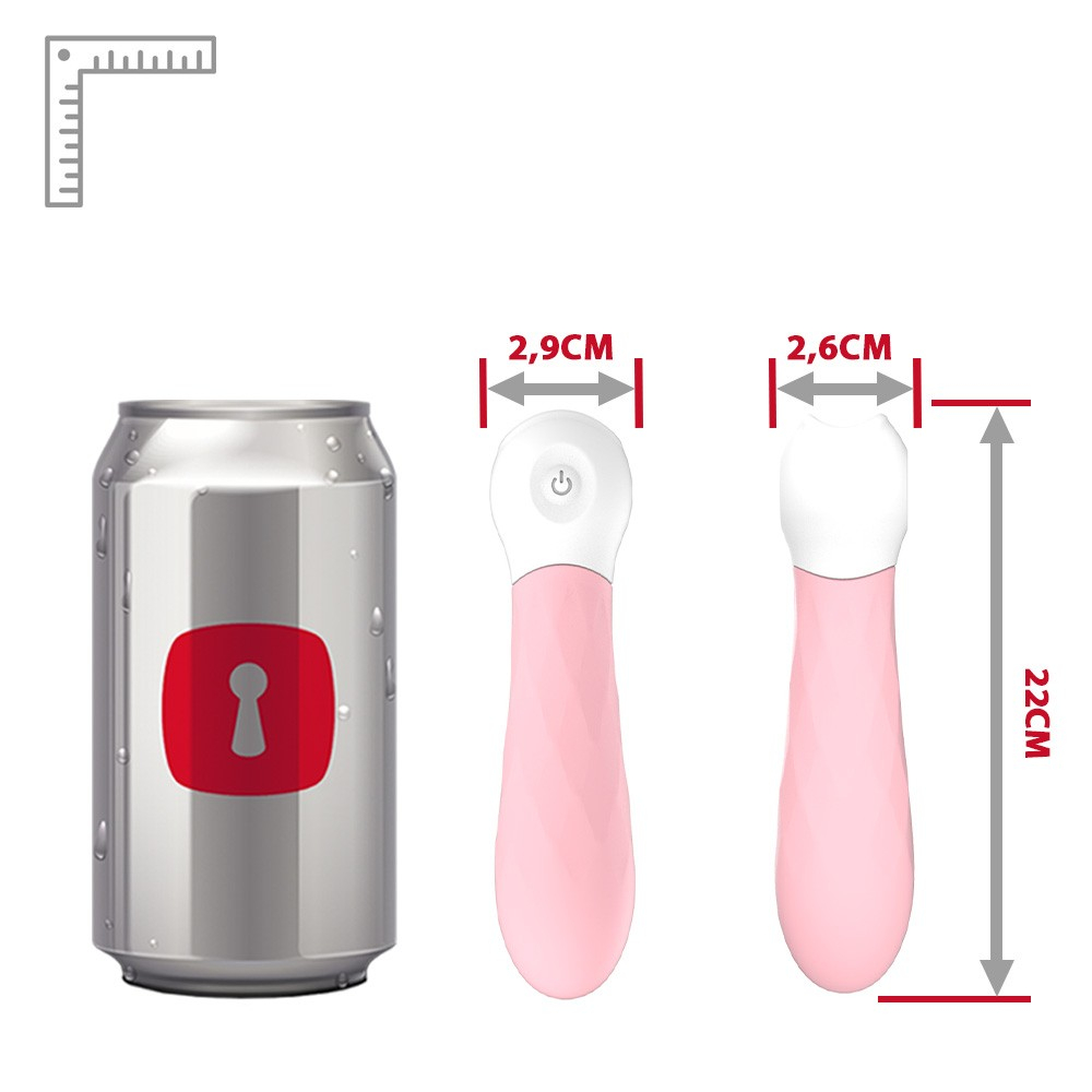 Vibrador Feminino em Silicone Recarregável com 9 Vibbrações Mini-3 Rosa | Foto 06