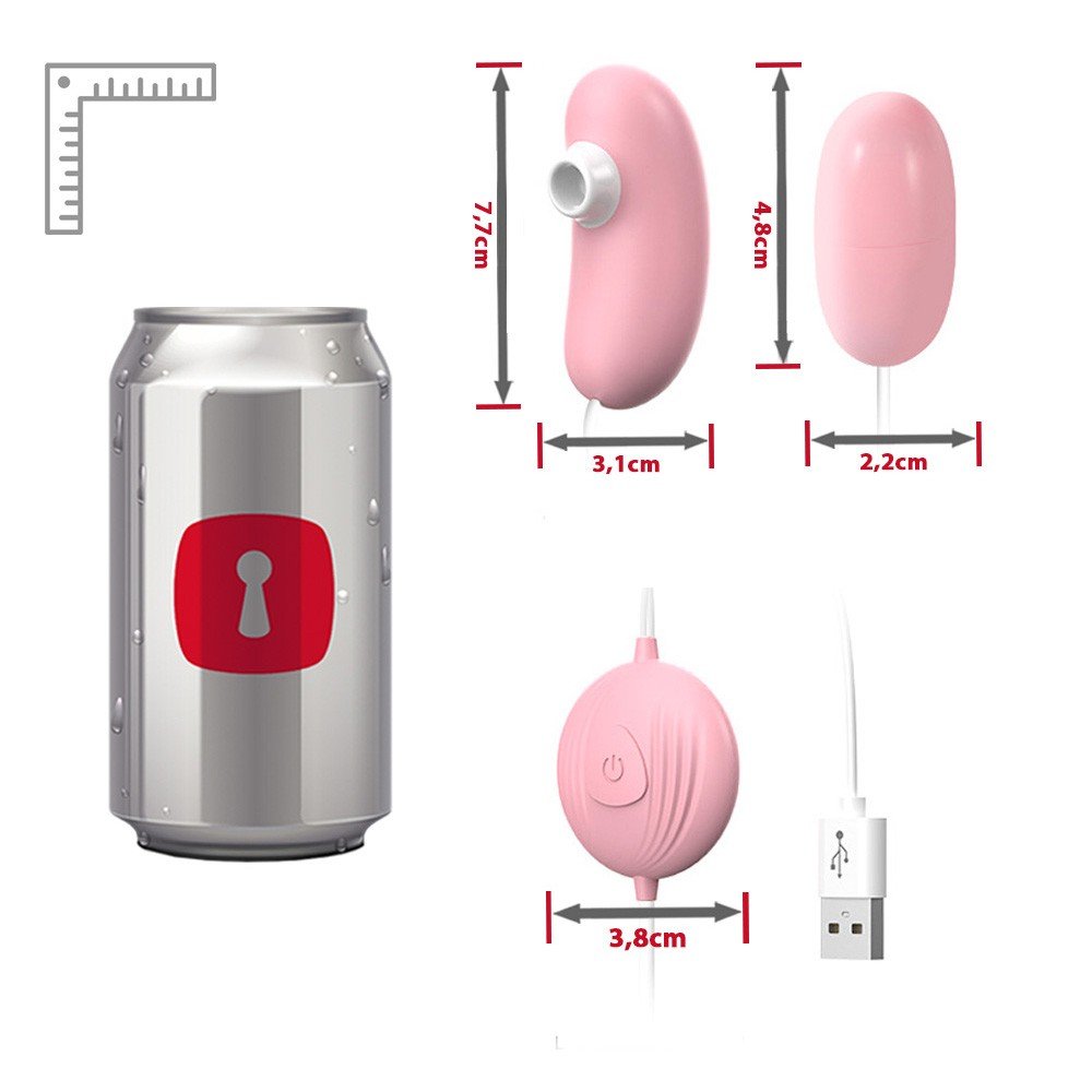 Vibrador Bullet e Clit�ris com Controle com Fio via USB e 7 Vibra��es Rosa | Foto 06 Ilustrativa
