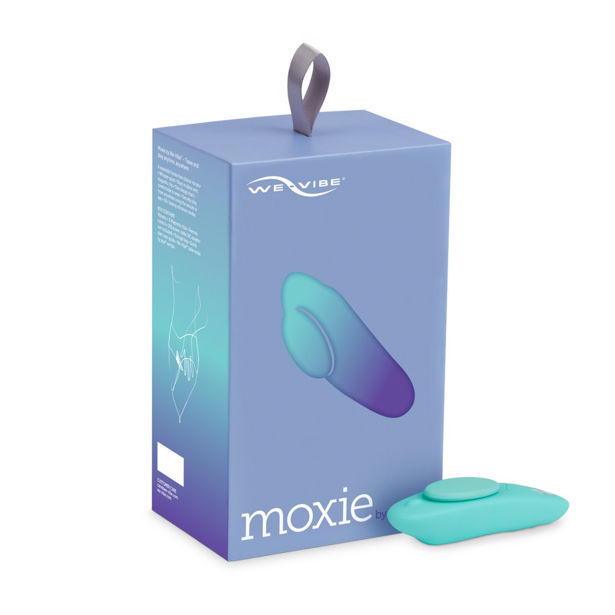 Vibrador para Clit�ris Moxie by We-Vibe Cyan com embalagem lateral