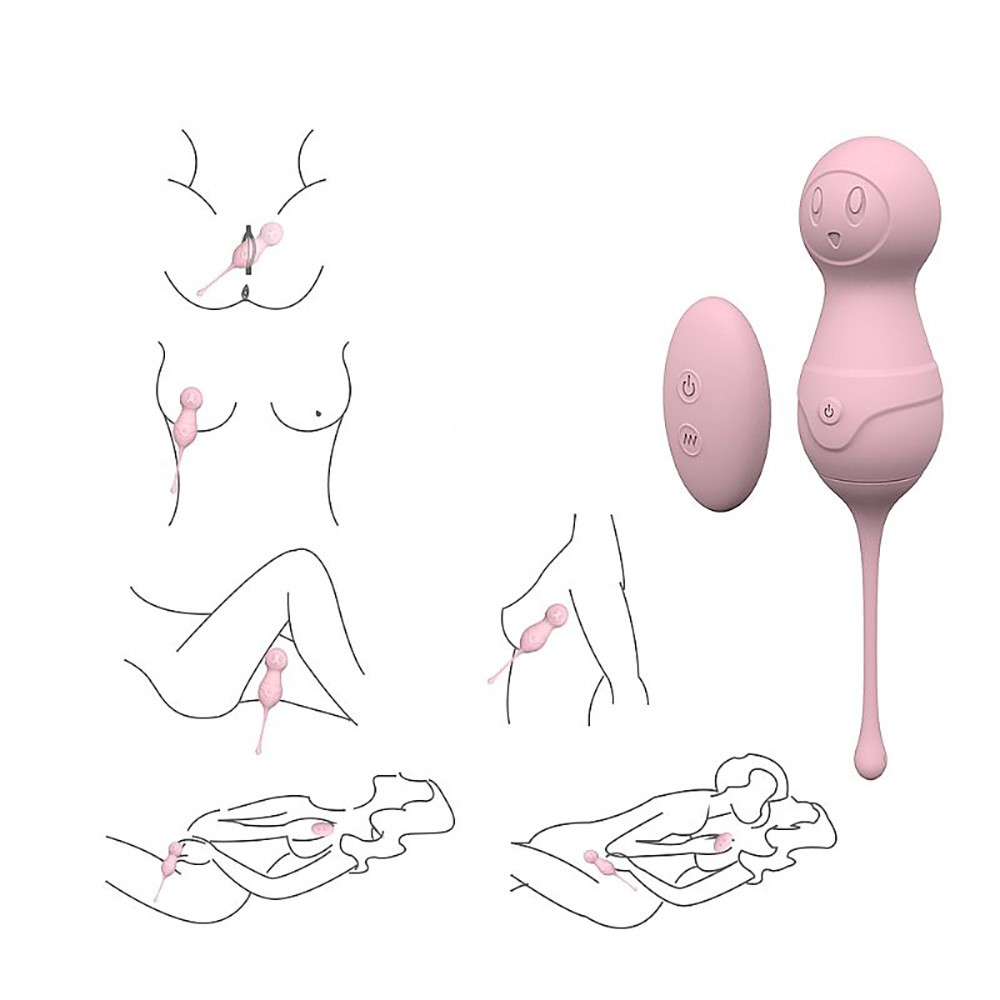 Bola de Pomparismo em Silicone com 9 Vibrações Recarregável e Controle sem Fio Vava Rosa | Foto 04