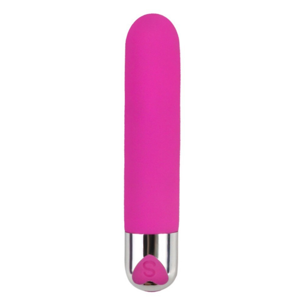 Vibrador Personal em Silicone Recarregável Liso com 12 Vibrações Pink | Foto 01