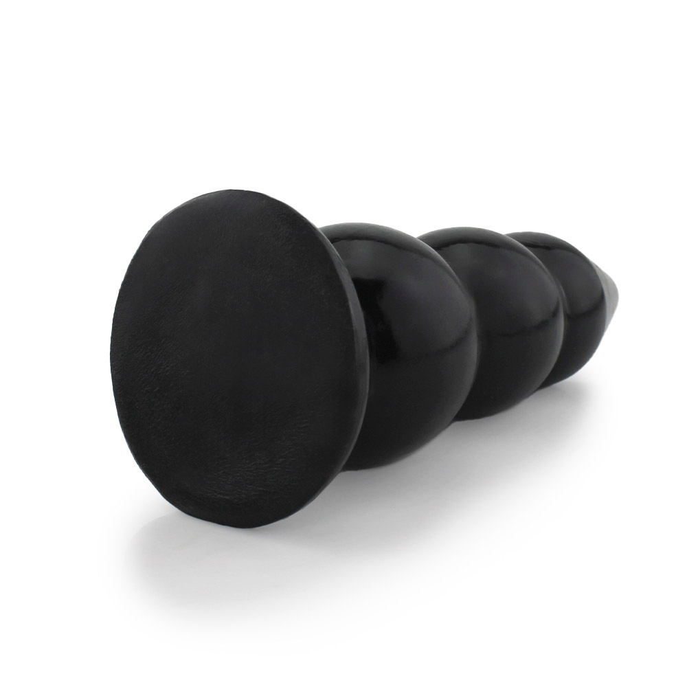 Plug Anal Grande Graduado G - PVC Flexível 23 x 7,6cm Preto Brilhante | Foto 04