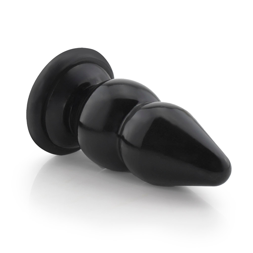 Plug Anal Grande Graduado M - PVC Flexível 16 x 6,7cm Preto Brilhante | Foto 03