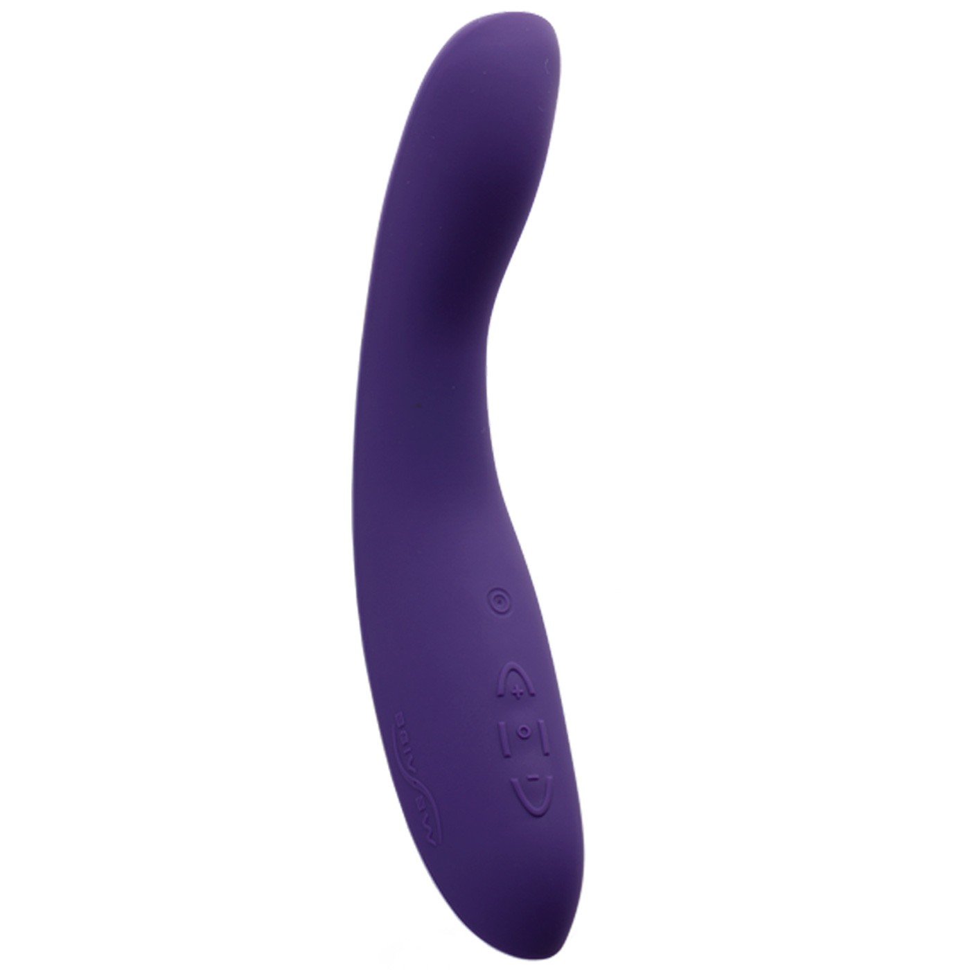 Vibrador Ponto G Rave by We-Vibe Roxo em vista lateral, exibindo a curvatura para estimula��o do ponto G