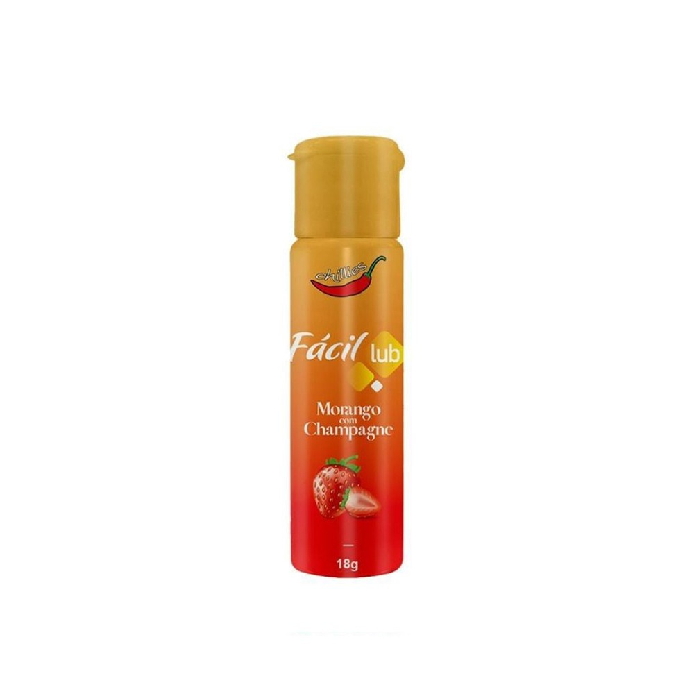Foto principal do Gel Lubrificante Beij�vel Morango com Champanhe F�cil Lub 18g, vista frontal e centralizada