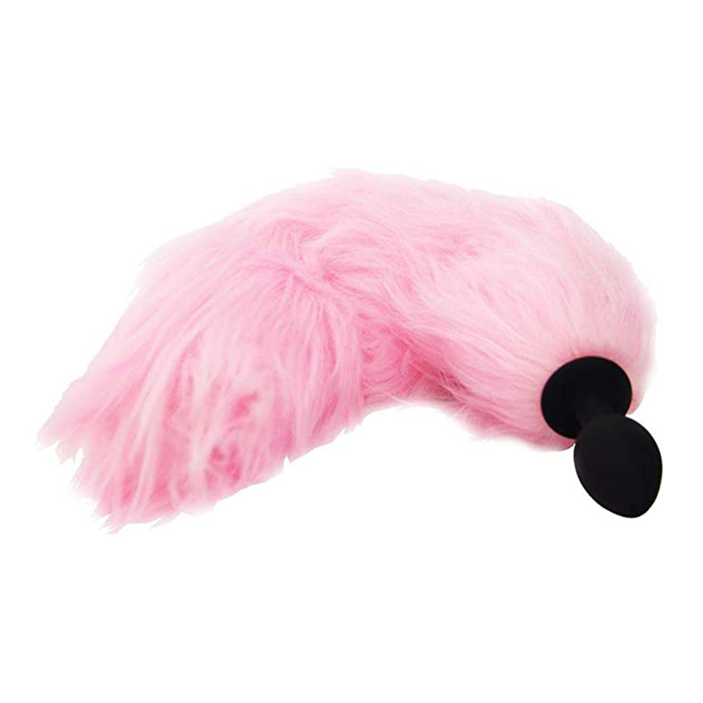 Plug Anal Rabo em Silicone Preto com Cauda de Pelcia com Pisca Pisca Rosa :: Sex Shop Loja do Prazer Plug Anal Rabo em Silicone Preto com Cauda de Pelcia com Pisca Pisca Rosa :: Sex Shop Loja do Prazer