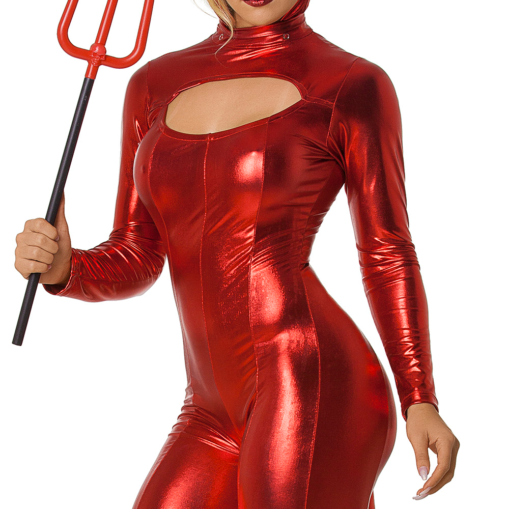 Fantasia de Diabinha Sensual sem Bojo com Cauda e Capuz Remov�vel Luxuriis Vermelha | Foto 07