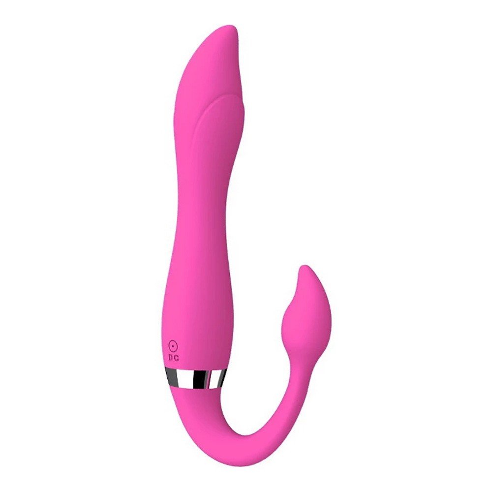 Vibrador Duplo em Silicone Recarreg�vel com 36 Vibra��es e Dois Motores Emily Pink | Foto 02