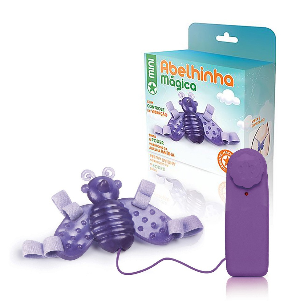 Vibrador Butterfly Multivelocidade com Cinta Abelhinha Mágica Lilás | Foto 01
