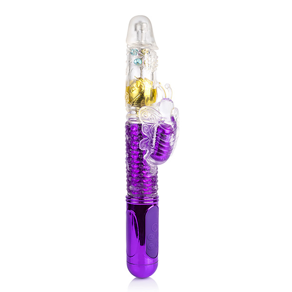 Vibrador Rabbit Recarregável em Silicone com 36 Vibrações Borboleta Dourado | Foto 02