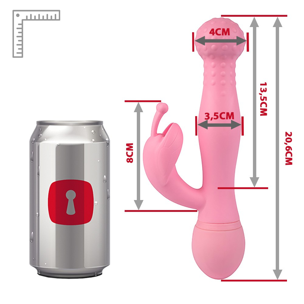 Vibrador Duplo em Silicone Recarregável com 8 Vibrações com Dois Motores My Butterfly Rosa | Foto 06 Ilustrativa Vibrador Duplo em Silicone Recarregável com 8 Vibrações com Dois Motores My Butterfly Rosa | Foto 06 Ilustrativa