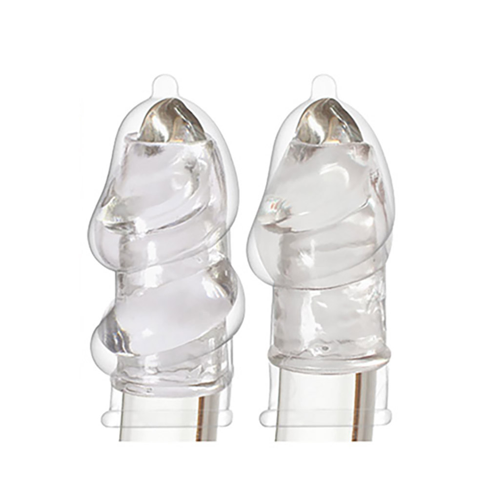 Capa Peniana para Glande em Jelly Vazada Transparente - Vista lateral detalhada