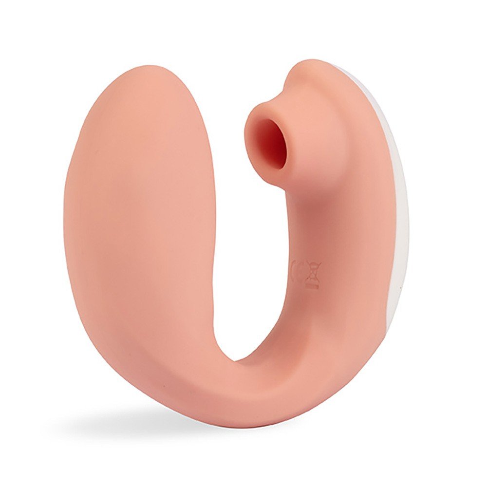 Vibrador Duplo em Silicone Recarregável com 10 Vibrações Flexível Pocket Salmão | Foto 03