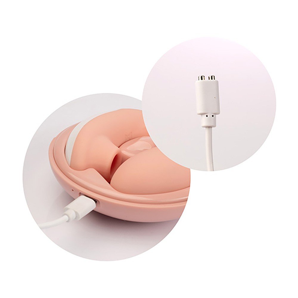 Vibrador Duplo em Silicone Recarregável com 10 Vibrações Flexível Pocket Salmão | Foto 05