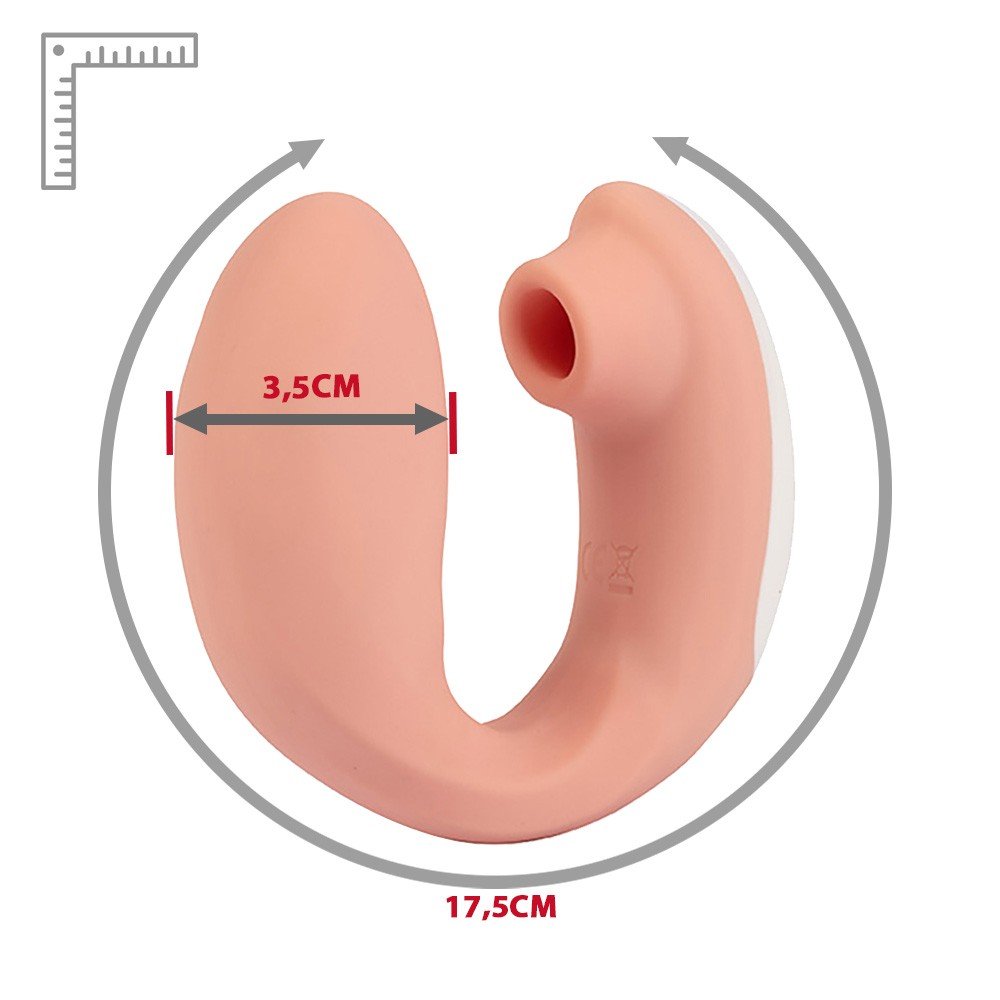 Vibrador Duplo em Silicone Recarregável com 10 Vibrações Flexível Pocket Salmão | Foto 06 Ilustrativa Vibrador Duplo em Silicone Recarregável com 10 Vibrações Flexível Pocket Salmão | Foto 06 Ilustrativa