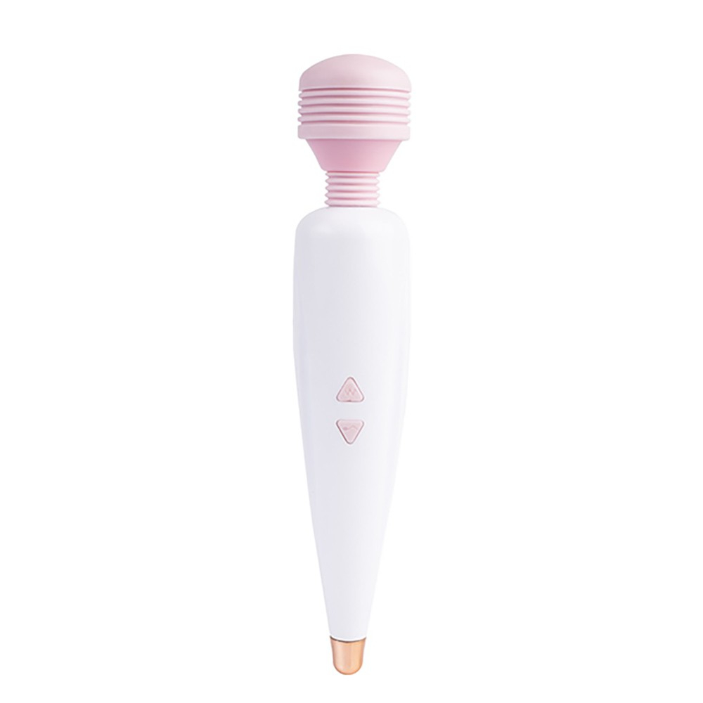 Massageador Er�tico Recarreg�vel com Cabe�a Flex�vel e 7 Vibra��es Levado Branco em vista frontal